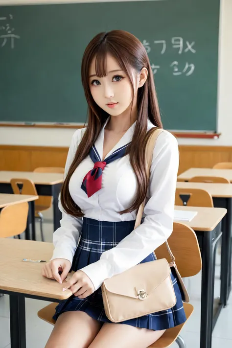 masterpiece, best quality, 1girl, <lora:kwFemaleBeta42_SDXL_v1:1>,
asian,waifu,cleavage,
student,classroom,bag,table