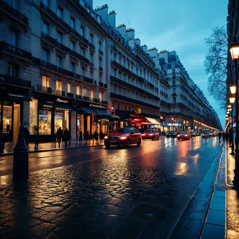 (((on a boulevard with the avenue des champs-elysees in the background))), volumetric lighting, vibrant colors, 4k epic detailed...