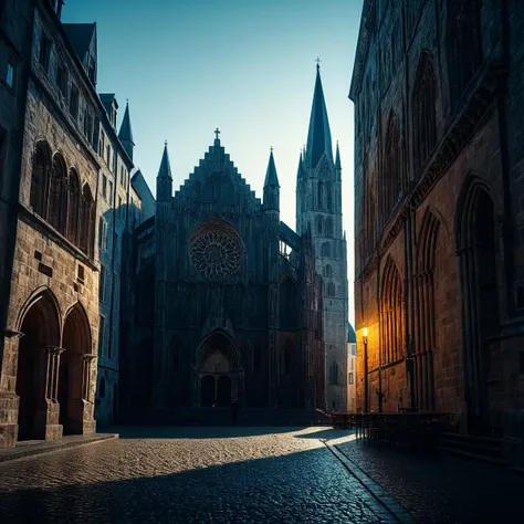 (((in a square with munster cathedral in the background))), volumetric lighting, vibrant colors, 4k epic detailed, shot on kodak...