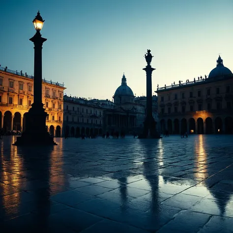 (((in a plaza with the piazza del popolo in the background))), volumetric lighting, vibrant colors, 4k epic detailed, shot on ko...