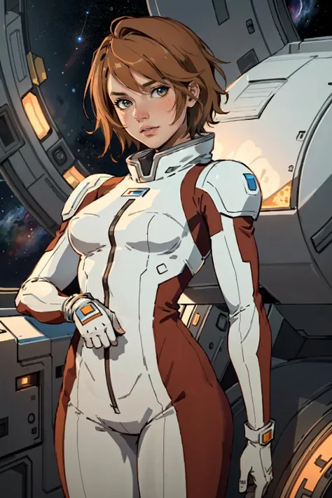 ((ultra detailed, masterpiece, best quality))
 <lora:MEASuvi:0.8>
MEASuvi, 1girl, solo, orange hair, on space station, stars and space background