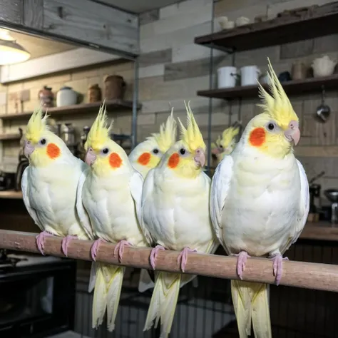 Lutino cockatiel