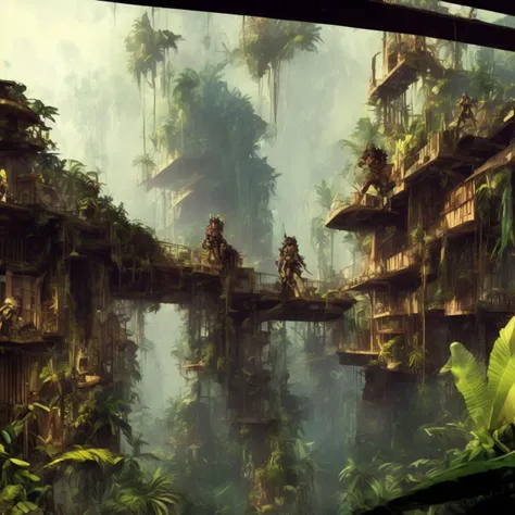 textless, junglepunk village