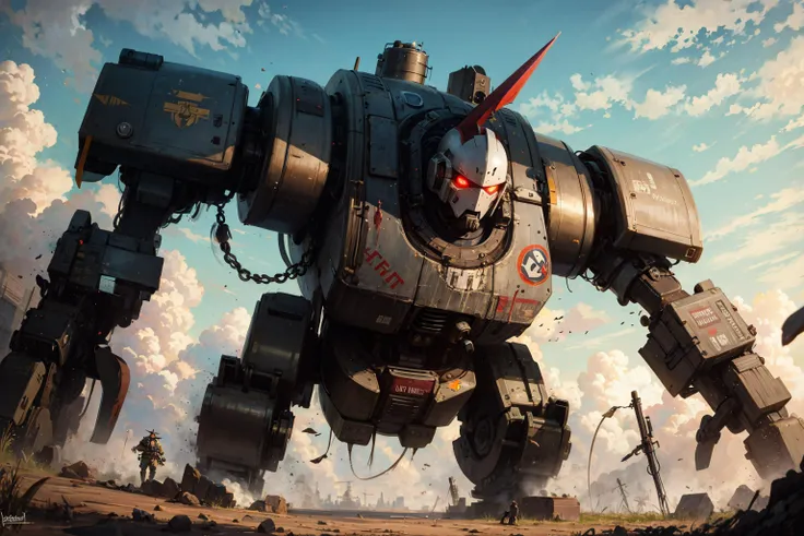 steampunkai,war, giant robot,