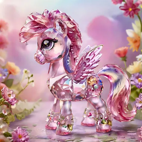 ral-ltlpowny pony,pamcrytal,flowers,realistic,highly detailed,lifelike,studio photo,highly detailed,masterpiece