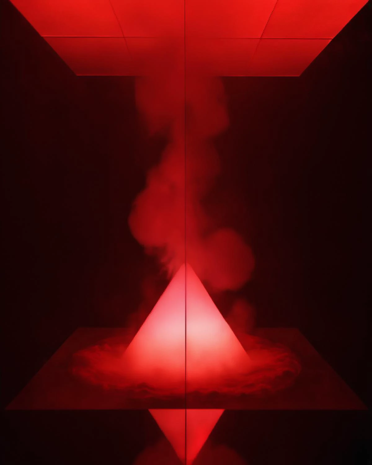 (  beyond_the_black_rainbow ) ,  a large white object is in the dark with smoke coming out of its back end and a red light coming out of it, Eden Box, volumetric, a screenshot, video art<lora:beyond_the_black_rainbow-sdxl:1.0>