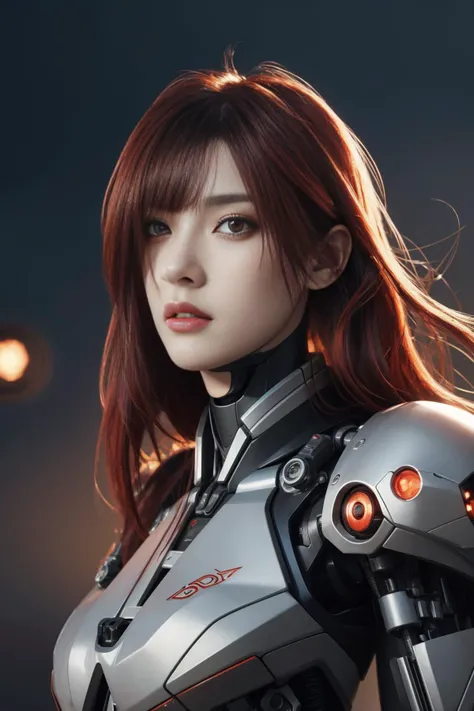 <dhevv:at-style:s>,masterpiece, best quality, illustration, beautiful detailed eyes, colorful background, mechanical prosthesis, mecha coverage,rose red eyes, beatiful detailed cyberpunk city, multicolored hair, beautiful detailed glow, 1 girl, expressionl...