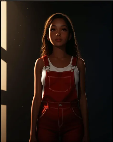 (score_8, score_8, score_8_up, score_8_up, content_explicit, source_anime, high quality, realistic:1.1), a very dark photo, a young woman, detailed skin texture, backlit, red dress, <lora:Express My weird detail style XL - pony v1.0:1>, crystals,bermuda o...