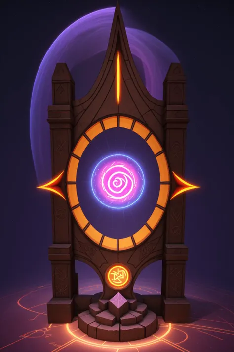 surrealistic, Nether Portal, portal, warp, stargate, gateway, purple glow, vortex, glowing runes, symbols, no humans, (3d, 4k, 8k, rendered in blender)