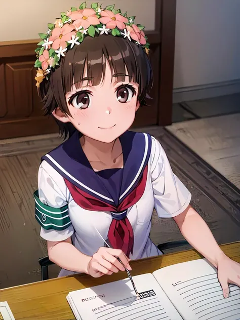 (((pixel-perfect, detail-perfect)))  best quality, masterpiece,  1girl    <lora:uiharu-toaru-01:0.8>, uiharu kazari  <lora:detail_slider_v4:1>  ,sakugawa school uniform, armband, light smile,