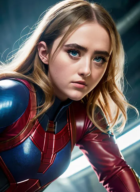 portrait of Kathryn Newton, superhero suit cassie lang, black hair, serious look, epic (photo, studio lighting, hard light, sony a7, 50 mm, matte skin, pores, colors, hyperdetailed, hyperrealistic) <lyco:Kathryn Newton:1.2>