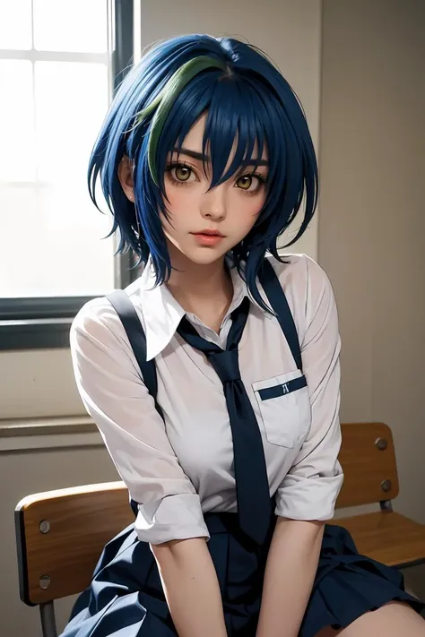 (masterpiece, best quality), 1girl, beautiful face,   <lora:xenovia_quarta:1> xenovia_quarta, short hair, hair between eyes, school uniform, pleated skirt