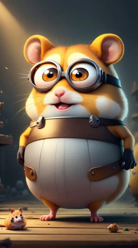 <lora:MinionStyle:0.7> MinionStyle hamster, large minion-style eyes. ch41nt3ch hamster <lora:chainsawT3CHv2_1-000014:0.7>, (Masterpiece:1.3) (best quality:1.2) (high quality:1.1)