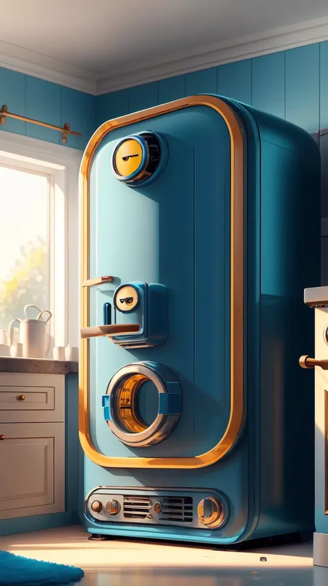 <lora:MinionStyle:1.25> MinionStyle Blue Home appliances, (Masterpiece:1.3) (best quality:1.2) (high quality:1.1)