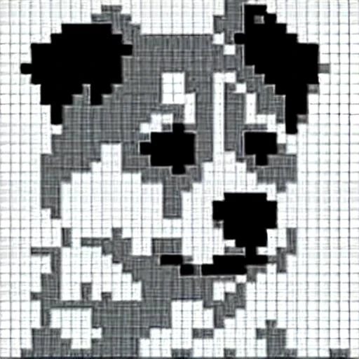 basepixel, dog , grayscale <lora:basepixel-20:1>