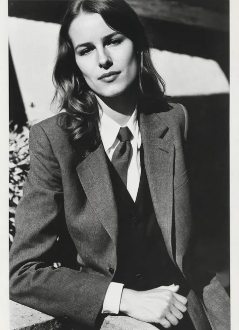 photo of sks woman, natural lighting, by Edward Weston, Suit and tie <lora:locon_bridgetmendler_v1_from_v1_64_32:1>