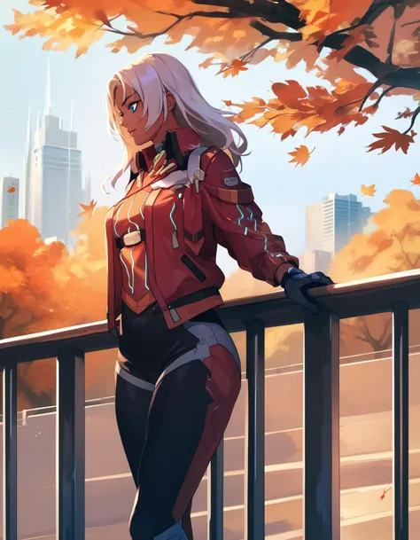 score_9, score_8_up, score_7_up, score_6_up, score_5_up, score_4_up
<lora:elma_pony_v2:1> elma, streetwear, fashion,
against railing, autumn leaves, outdoors, plant, railing, sky