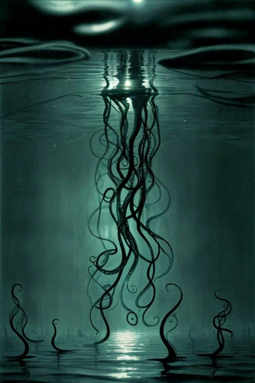 SOLARIS, Octopus Tentacles in the sea of Solaris,
emerging from water, Andrei Tarkovsky Style page
<lora:Andrei Tarkovsky Style>