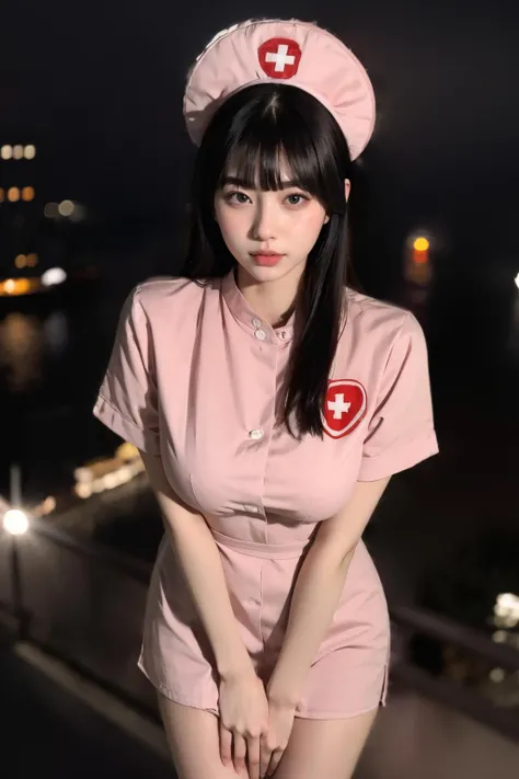 明月的服装  粉色性感护士服| Pink sexy nurse gown