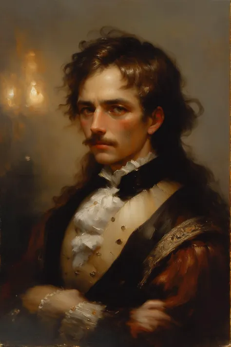 a painting of a man in a tuxedo with a bow tie