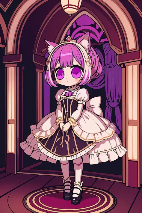 adorable, (full body:1.2), (masterpiece, best_quality, ultra-detailed, immaculate:1.3), epic, illustration, 1girl, (enchanted Victorian:1.3) catgirl, full body, [:revealing, revealing costume design,:0.2], official art, (african, dark skin:0.6), soft magen...