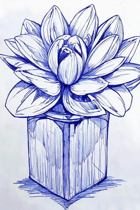 Ballpoint,flowers,Simple background,white background,