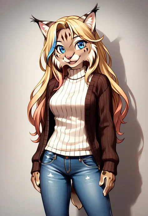 a drawing of a woman with long blonde hair and blue eyes