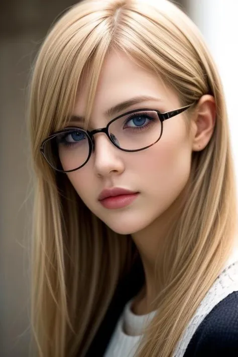 rubia con gafas, perfecteyes eyes, <lora:lora_perfecteyes_v1_from_v1_160:1>