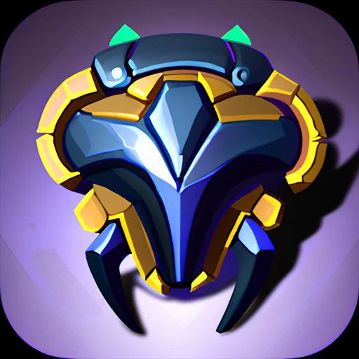 obsidian scarab, stylized game icon