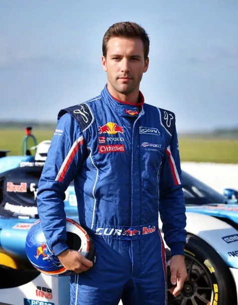 man, sport suit, sport, car, racing car