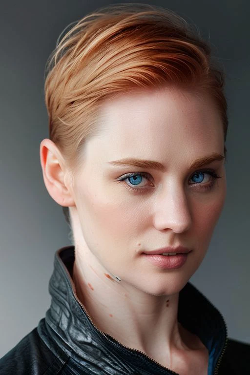 full color photo of skswoman, grey background, undercut hair,
<lora:Deborah Ann WollV2:1>