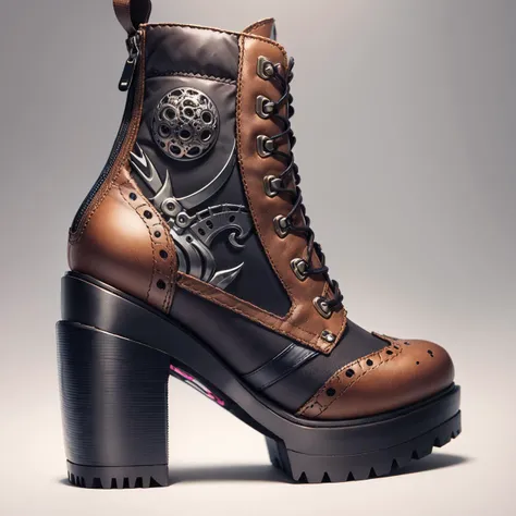 (TrypophobiaAI:0.7) : high heels, biker boots. product photo, design concept, intricate ; <lora:trypophobiaai_v10:0.5>