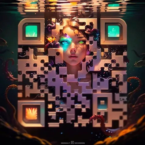 underwater, sea, digital painting, medium shot, (lightroom:1.13), soft light, (corals swimming tropical fishes medusa tentacles ), (natural skin texture:1.2), sharp focus, focused, glass led brain lines, corals skin, jellyfish style, art by anna dittmann, ...