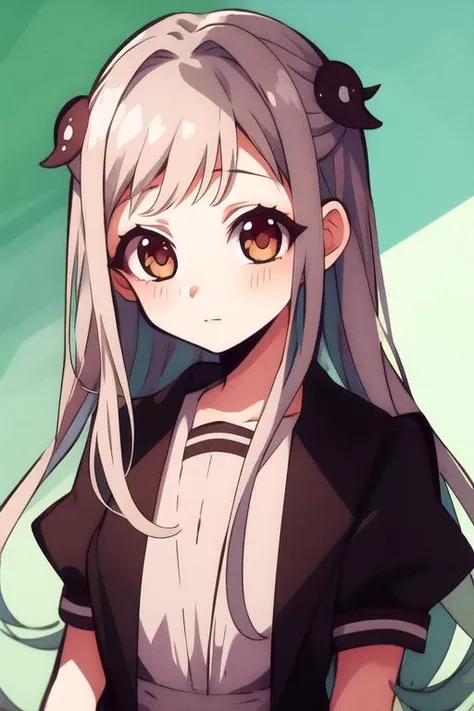 masterpiece, best quality, , 1girl, brown eyes, gray hair, french costume, solo, looking at viewer, upper body, , ligne claire, , Immortality, 4k resolution, <lora:hanako-kun_style:0.92>, hanako-kun_style