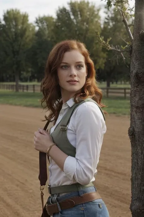 RAW photo of sks woman as a cowgirl, 8k, highres, absurdres, sony a7, 50 mm, Award winning photo, <lora:locon_janelevy_v1_from_v1_64_32:1.2>