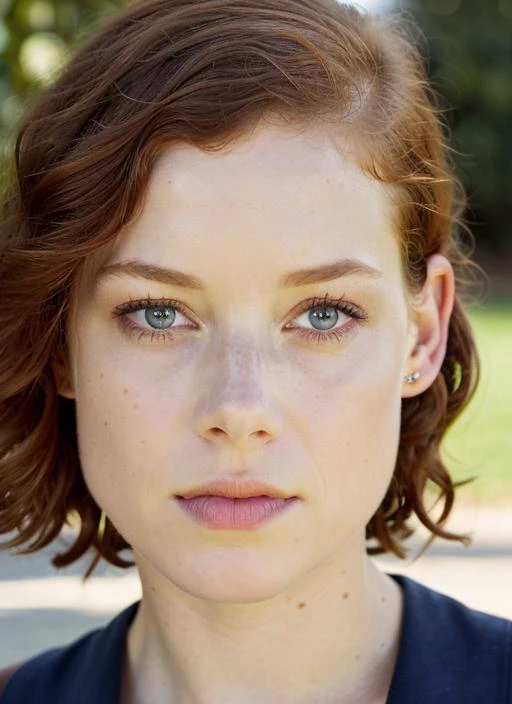 A stunning intricate color close up portrait of (sks woman:1) , wearing Sailor dress and wedges, epic character composition, sharp focus, natural lighting, subsurface scattering, f2, 35mm, film grain, , by Edward Weston, <lora:locon_janelevy_v1_from_v1_64_...