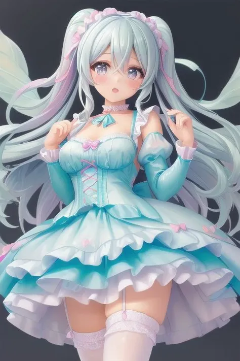 a close up of a doll with long hair and a dress