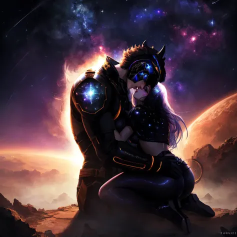 cosmic sex, (epic composition, best quality, 16k, 8k, ultra highres, absurdres, highres, digital drawing, professional artwork:1.2)