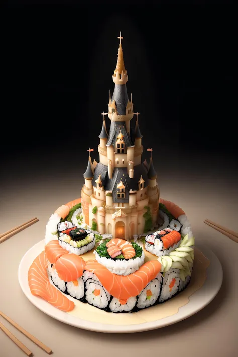 <lora:SushiStyle:0.7> SushiStyle castle with <lora:WhippedCreamTopStyle:0.4> WhippedCreamOnTopStyle