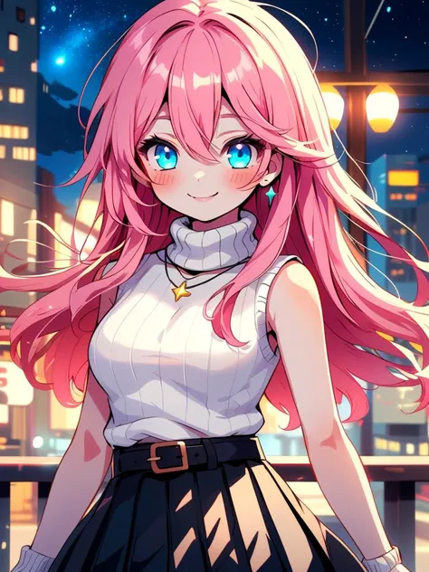 /imagine an anime picture in (Ultra-HD-details, discreet, emphasized-details, life-size-body, cutesie)
50mm lens
aperture opening of f/4.0
(cinematic light, depth of field, vivid colors like HDR+, sharp focus)
The youthful top model is posing for this imag...