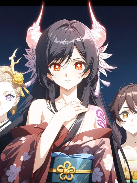 score_9,score_8_up,score_7_up,score_6_up,source_anime, <lora:Urushihara Satoshi_XL_V2:0.6>, shiny, shiny skin, <lora:naip:0.8>,
Japanese teenage girl, hutao from genshin impact, floral kimono, exposed shoulders, beautiful face, glowing eyes, white demon ho...