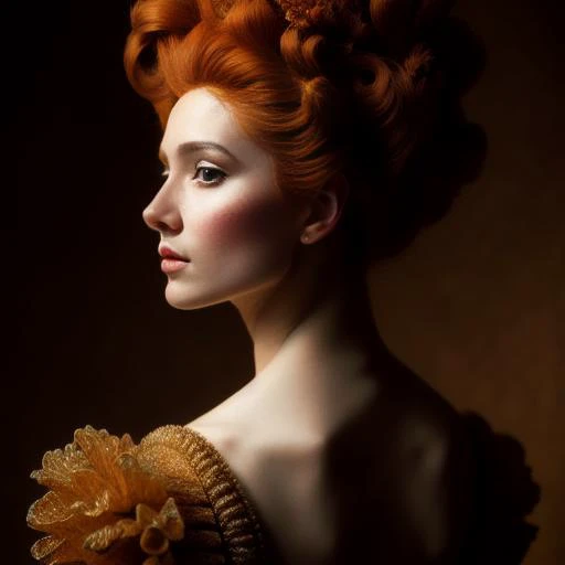 award winning photo, up close portrait of a beautiful redhead woman, HAROQUE, art by wayne barlowe and thomas eakins and artgerm and wlop and william - adolphe bouguereau, highly detailed background, intricate details, modelshoot style, dreamlikeart, drama...