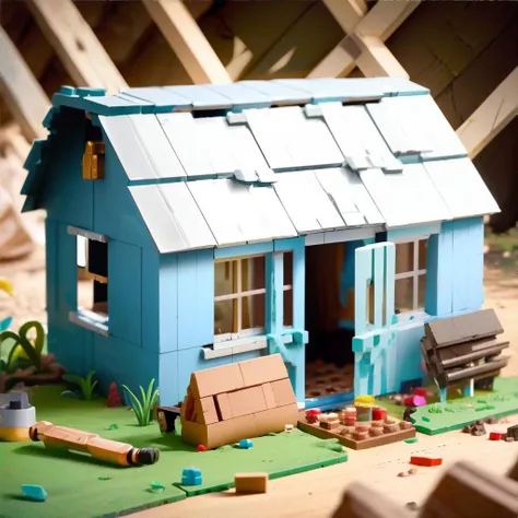 <lora:lego:0.6> lego creator, abandoned shack || masterpiece, perfect quality, sharp focus, shallow depth of field, 8k