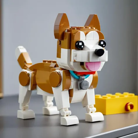 a photo of <lora:lego_v2.0_XL:0.8> LEGO Creator, life sized shibu inu dog, cinematic, beautiful lighting