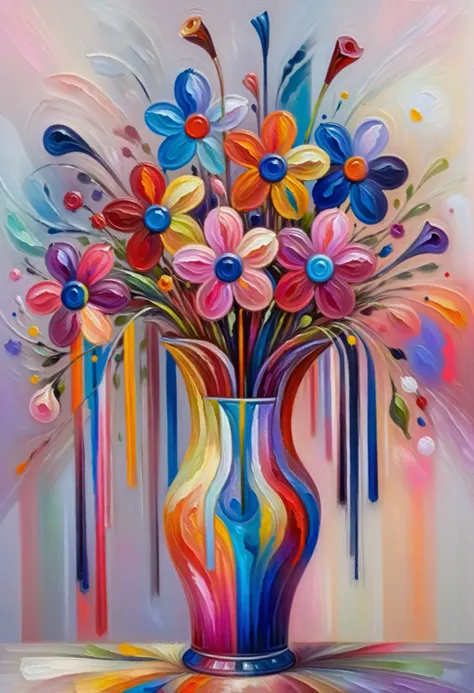 [ a bouquet of (vivid:1.2) colored dripping flowers in a vase <lora:Dripping Art:1> Dripping Art page: ral-colorswirl a bouquet of (vivid:1.3) flowers in a vase <lora:ral-colorswirl-sdxl:1>, <lora:bichu230728-000006_0.5+bichu230729-000008_0.5:.4> , ...