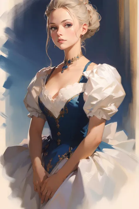 1girl, <lora:Classical Oil Painting-Female:0.65>