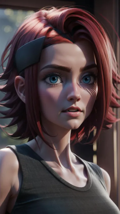 big eyes, <lora:kallentest:1> kallen stadtfeld, blue eyes, headband, red hair <lora:add_detail:0.4> BREAK, masterpiece, best quality, extremely detailed, highly quality, 4k, sharp focus, professional, sharp focus, award winning, cinematic lighting, octane ...