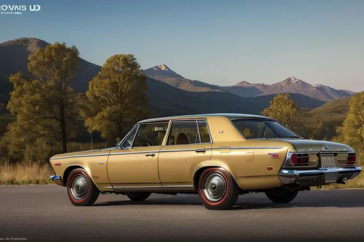 (photorealistic, high resolution, uhd, 8k, masterpiece), 1968 Toyota Crown Station wagon, rear side view