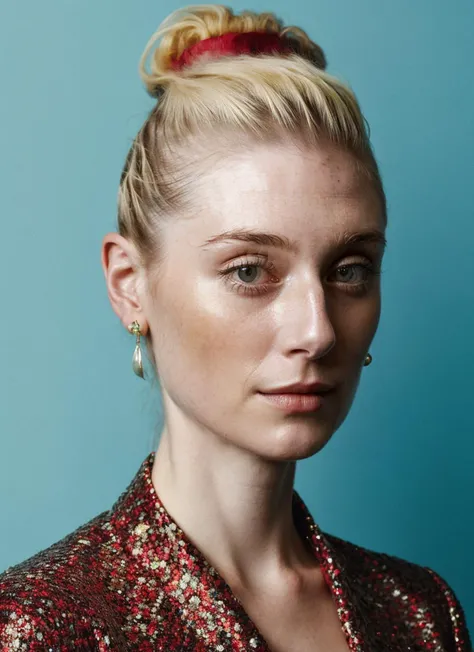 portrait of ((sks woman)) by Flora Borsi, style by Flora Borsi, bold, bright colours, Mohawk haircut, ((Flora Borsi))  <lora:locon_elizabethdebicki_v1_from_v1_64_32:1.25> by Andreas Gursky