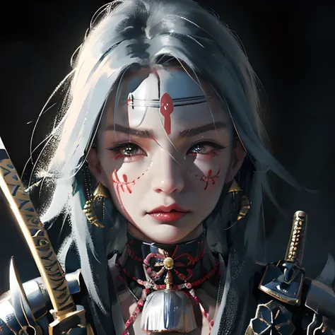 wlop,dalcefo,realistic,japanese samurai in armor, fine detailed face,samurai armor,cinematic light,<lora:wlopStyleLora_30Epochs:0.6>,